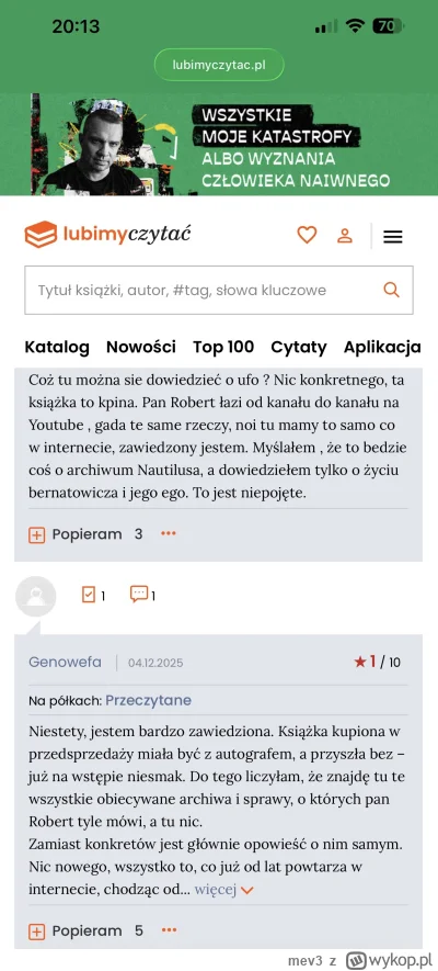 mev3 - Elo pany, ktoś tam wrzucał co sie dzieje na lubimyczytac.pl z książka berniego...