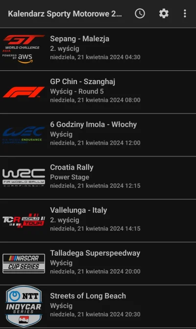 Prawilny_Czykierek - @ChristianHorner do tego WRC (Chorwacja), Indycar i Nascar:)
