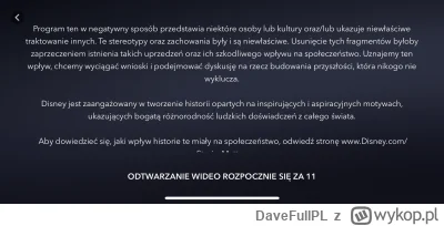 DaveFullPL - Czy na Disney+ był zawsze taki komunikat? 
Jak dla mnie to jest chore. P...