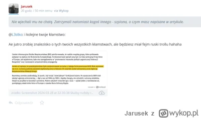Jarusek - Tak właśnie było, kremlowski zakłamany trollu:
