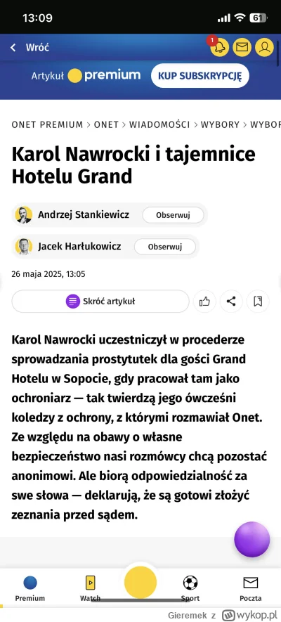 Gieremek - Jak wiele brudów jest w stanie znieść wyborca Nawrockiego? 
Gdzie jest gra...