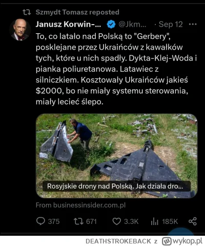 DEATHSTROKEBACK - Ciekawe czy Januszek jest zadowolony, że jego tweety repostuje były...