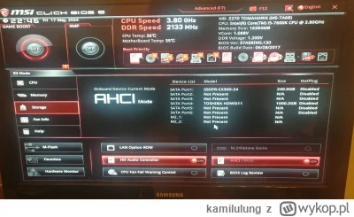 kamilulung - #komputery  Kochani, prośba o pomoc. Ani BIOS ani system nie widzi zamon...