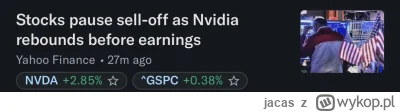 jacas - Na Yahoo Finance standardowo, piszą o “pauzie” w wyprzedaży. Grubas w-------y...