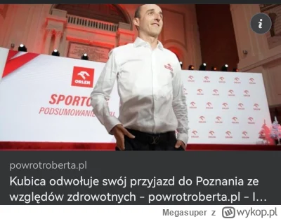 Megasuper - Ależ typek się pogrążył #kubica #f1