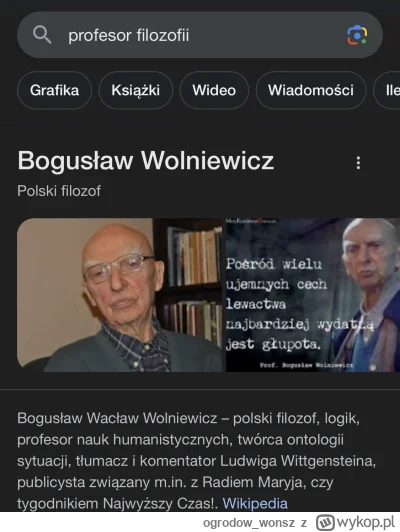 ogrodow_wonsz - Nigdy nie pamietam jak nazywał się Wolniewicz ale na szczęście Google...