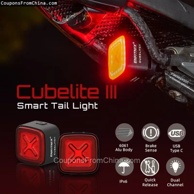 n____S - ❗ Enfitnix Cubelite III Smart Tail Light Bicycle Brake Light
〽️ Cena: 13.51 ...