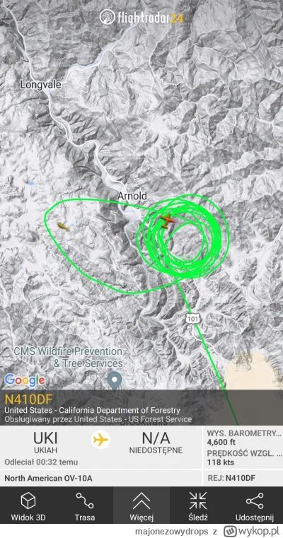 majonezowydrops - #flightradar24 #samoloty 
mamy pożar w USA.