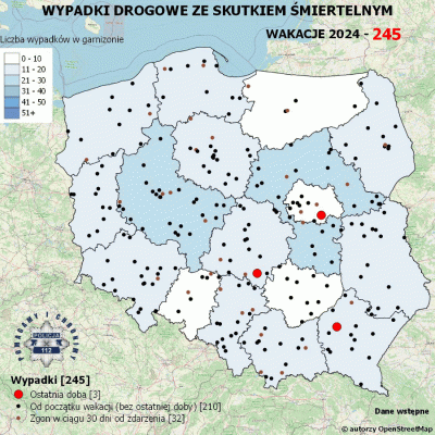 Salido - Minął 45. (z 73) dzień wakacji. 

W ciągu ostatniej doby miały miejsce 3 wyp...