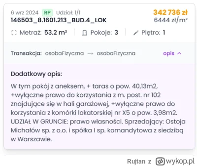 Rujtan - Ja jebix, ale fliperzy jebią nas na dwa baty xd
Oto cena transakcyjna mieszk...