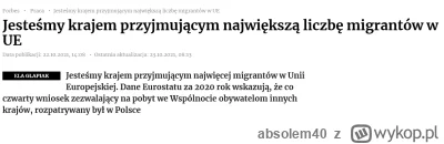 absolem40 - @vin42: PIS przyjął największą liczbę migrantów w UE !!! Obecnie w ZUS je...