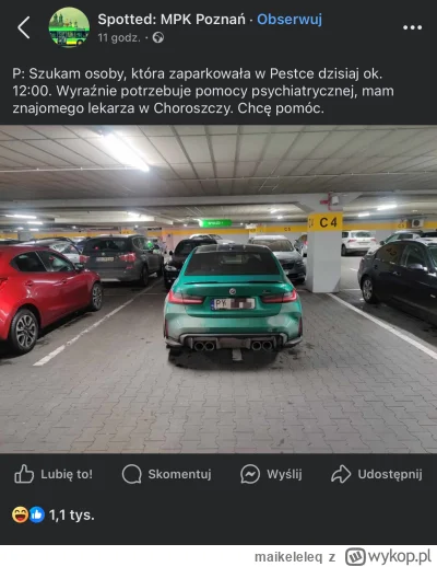 maikeleleq - Pieścić prądem tych co tak parkują, tym bardziej w godzinach szczytu #sa...