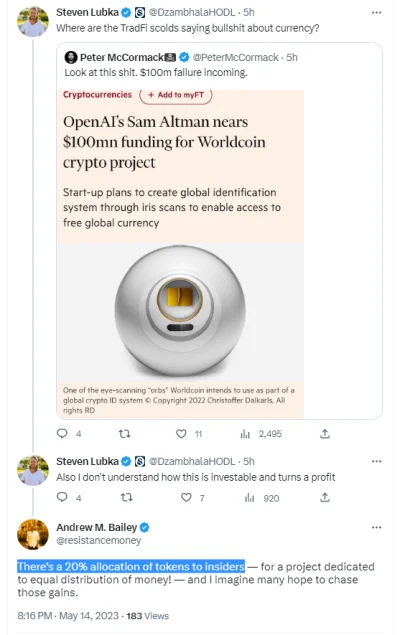 Manah - @Corona_Beerus: Poboczny scam Altmana, prezesa OpenAI.