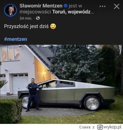 Coxex - Skandaliczne zdjęcie. Nie dość, że auto elektryczne, które - jak wiemy od Kon...