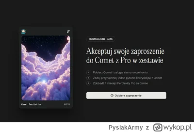 PysiakArmy - Perplexity Pro na miesiac za darmo, dodatkowo dostęp do przeglądarki AI ...