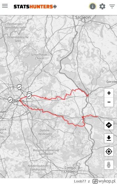 Loob77 - Ogółem trip Rzepin->Berlin->Kostrzyń wyszedł tak....

#rower #gravel