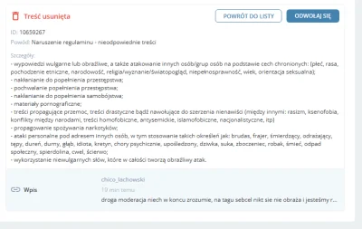 chico_lachowski - juz nie daje rady z tom moderacjom. usuwam konto.
potem białek bedz...