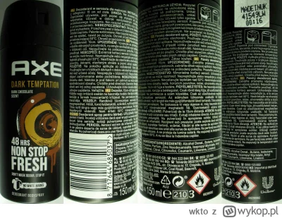 wkto - #listaproduktow
#dezodorant dark chocolate scent Axe Dark Temptation #axe
aktu...