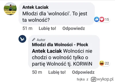 fejka - Najbardziej wolnościowa i pro kapitalistyczna partia nie ma zadania w kwestii...