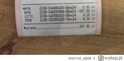 marcel_pijak - Wygrałem czwórkę w #lotto. Najlepsze jest to, że szedłem do kolektury ...