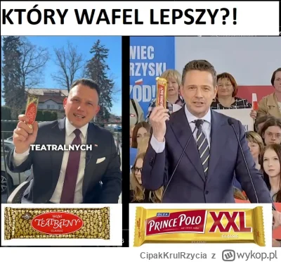 CipakKrulRzycia - #polityka #slodycze #wafel #heheszki #pytanie 
Mentzen zachwala dzi...