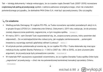 michal-ii-90 - Napisałem tutaj w innym komentarzu ze Tusk pewnie już by Orlen sprywat...
