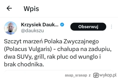 asapsrasap - @robertblaszczykowski Krzysiu to przede wszystkim populistyczny debil, k...