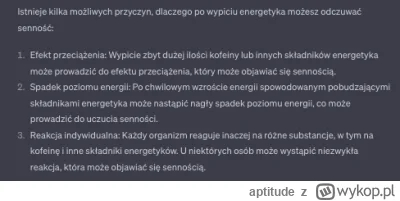 aptitude - Nie pijacie energetyków, bo dosłownie dadzą wam skrzydła ale w żołądku, cz...