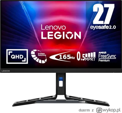 duxrm - Wysyłka z magazynu: PL
Monitor LENOVO Legion R27q-30 27" 2560x1440px IPS 165H...