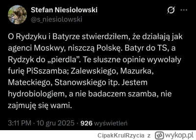 CipakKrulRzycia - #hydrobiologia #polityka #bekazpisu #bekazkatoli