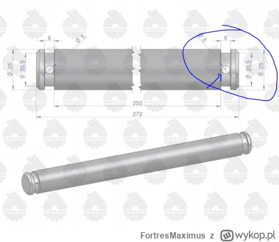 FortresMaximus - jaki rozmiar sworznia powinien do tego być? 

#pytanie #mechanika #s...