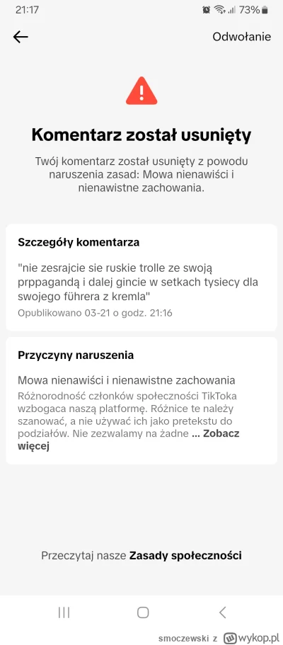 smoczewski - Na tiktoku nie wolno krytykować wielkiej bezkiblowej rasiji wymoderowane...