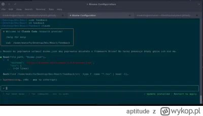 aptitude - Wow, trochę niepokojące, Claude Code potrafi uruchomić bash, w teorii może...
