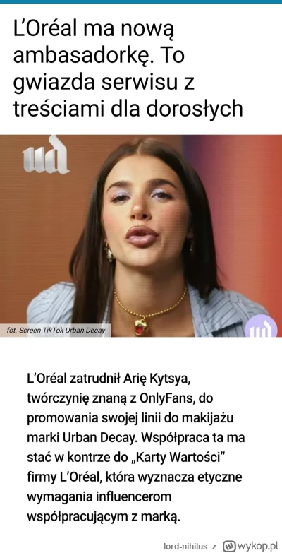 lord-nihilus - Następne będzie zaproszenie do telewizji śniadaniowej, kółko OF w lice...