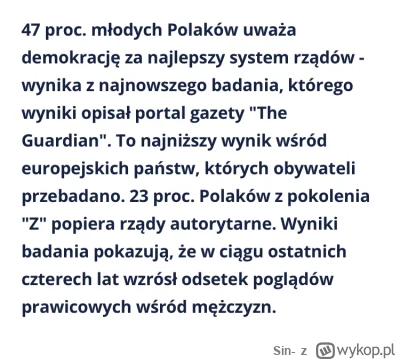 Sin- - To jest to postępowe pokolenie? Oni myślą, że na złość ludziom robią? Bo tylko...