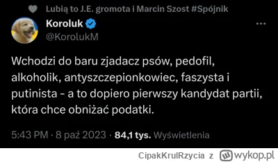 CipakKrulRzycia - #bekazkonfederacji  #polityka #heheszki na dodatek wchodzi pijany i...