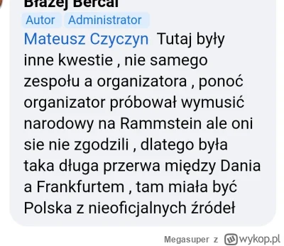 Megasuper - Ciekawa teoria. Rammstein wolał w ogóle nie grać koncertu w Polsce niż za...