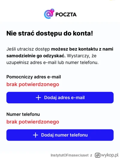 InstytutOFmaseciuset - #o2 #afera #poczta #wyzmuszeniedanych #rodo #prawo
Poczta o2 w...