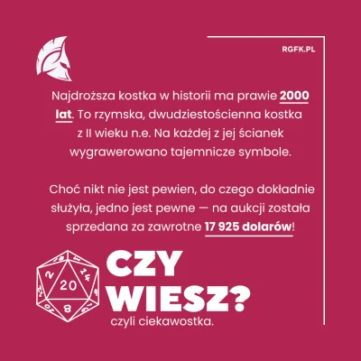 RGFK_PL - Wyobraź sobie, że masz w ręku kostkę, która przetrwała prawie dwa tysiące l...