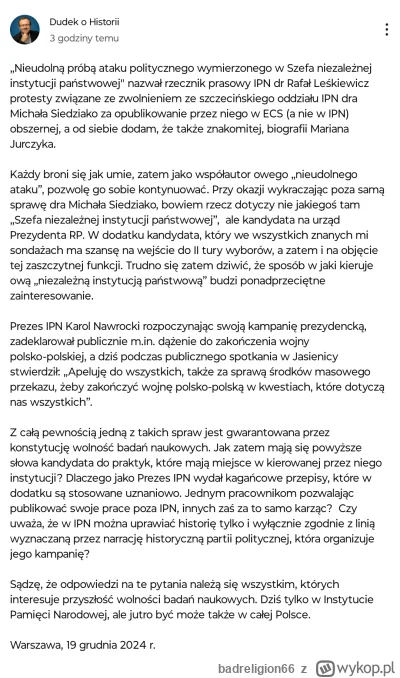 badreligion66 - #polityka Profesor Dudek o Obywatelskim Kandydacie.