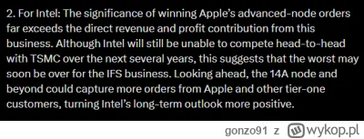 gonzo91 - @Ratto: Intel do 2030 roku nie jest w stanie w żaden sposób zagrozić TSMC. ...