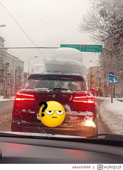 skeeto666 - po co dach odsniezac? #motoryzacja