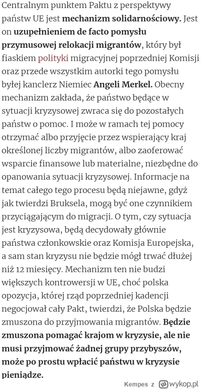 Kempes - Ten pakt ma być dopiero poddany pod głosowanie.
I nie, Polska nie będzie zmu...