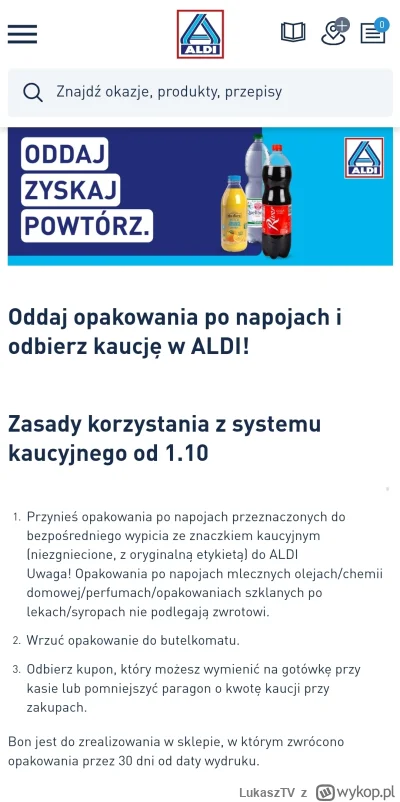 LukaszTV - @ChlopoRobotnik2137 regulamin Aldi mówi jasno: