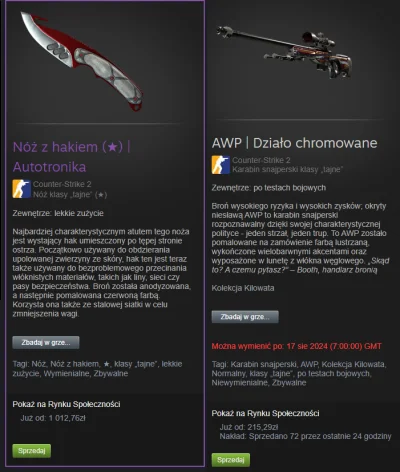 CyCu1337 - Moze ktos z mikrow chce kupic #skiny do #csgo?:P Noz z hakiem sellne za 55...