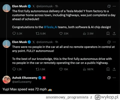 anonimowy_programista - Tesla rzekomo właśnie zaliczyła swój pierwszy naprawdę w pełn...
