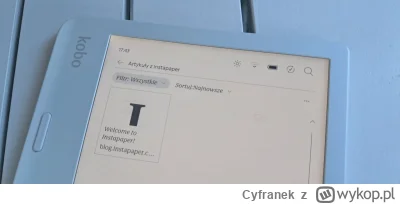 Cyfranek - Bardzo dobra wiadomość dla posiadaczy czytników Kobo. Producent właśnie ud...