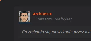 WykopX - > o to, że po "ArchDelux" od razu jest "5 min (...)", w znaczeniu "ArchDelux...