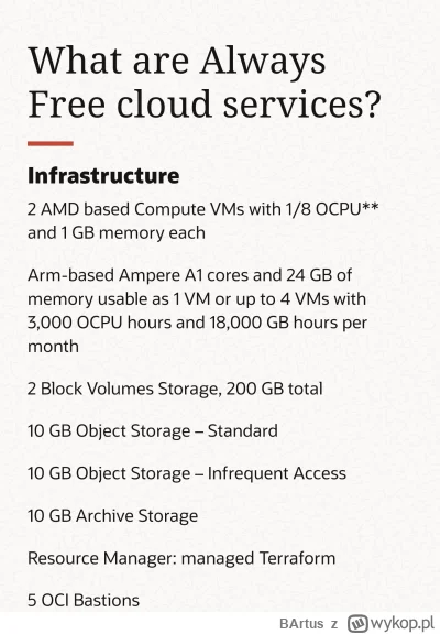 BArtus - @klonu: weź Oracle cloud, free trier ma 200gb storage i 18tb transferu miesi...