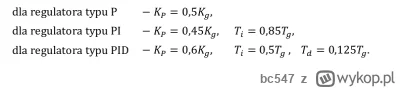 bc547 - @g0dn3s: Kp to wzmocnienie regulatora, Ti to czas zdwojenia. Obliczasz je na ...
